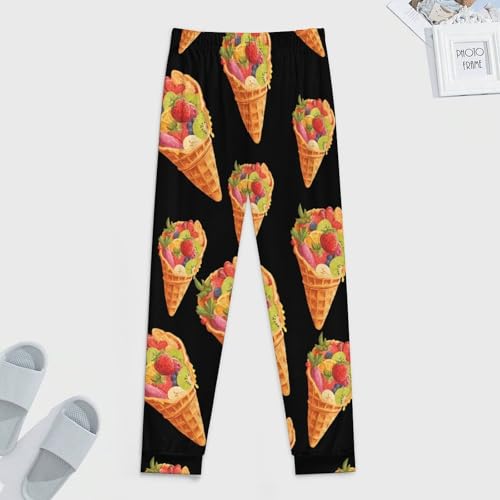 Egg Waffle Berry Kiwi Men's Pajama Pants Lounge Pant Sleepwear PJ Bottoms3