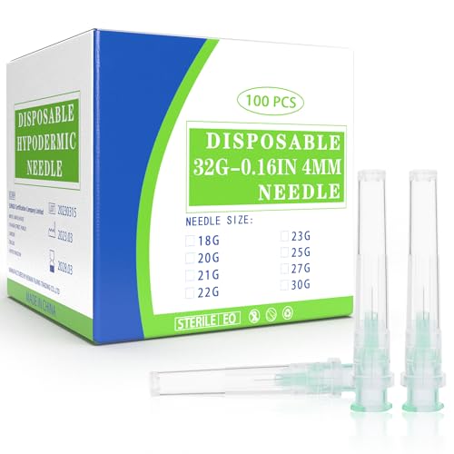 100 pcs 32G 4MM Stainless Steel Dispensing Accessories Luer Lock Industrial Accessories Lab Supplies Individually Packed for Scientific Measuring Refilling Liquid