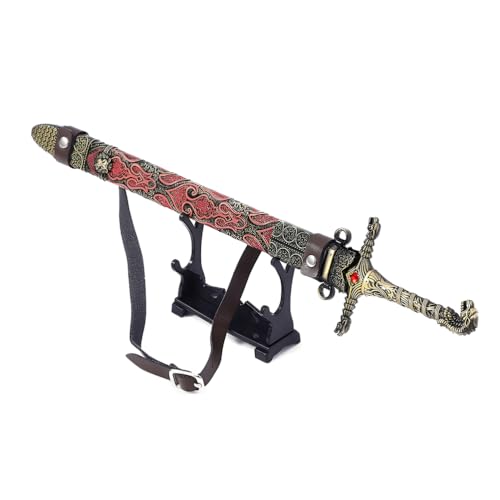Huadafun Mini Espada Coleccionable Oathkeeper – Modelo de Espada Fantástica Got con Empuñadura de Cabeza de León, Decoración de Escritorio y Regalo para Fans
