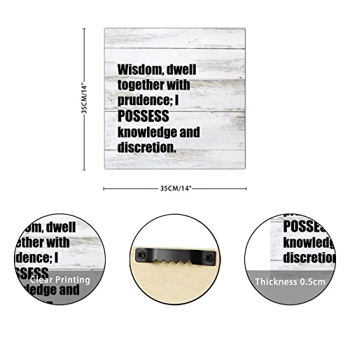 Décoration murale en bois de qualité avec message de sagesse durable