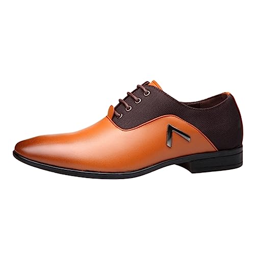 ADMLZQQ Mens Dress Shoes Oxfords Casual Retro Classic Comfortable Formal Derby Business Dress Shoes for Men
