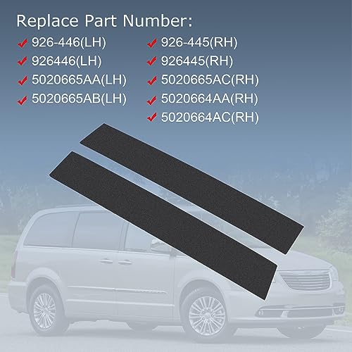B Pillar Side Molding Windshield Outer Trim Replacement for 2008-2016 Chrysler Town Country，2008-2020 Dodge Grand Caravan(Left & Right 2 Pack) Replaces 926-446 926-445 5020664AD 5020665AC by CARMOCAR - Image 3