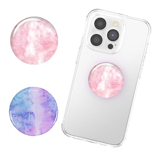 2PCS Phone Ring Holder Grips Phone Grip with Expanding Kickstand Phone Grips and Ring Phones Holder Foldable Stand and Finger Holder Compatible with Smartphones and Tablets Ins Style (Style 1)
