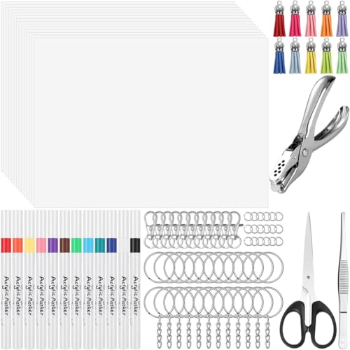Ensemble d'art de 175 œuvres avec marqueurs acryliques opaques et plastique fou