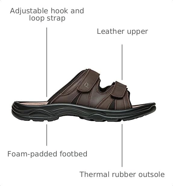 Image of Propet Mens Vero Slide Casual Sandals Casual - Brown