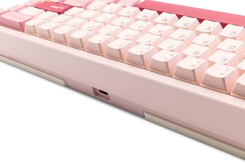 Image of KEEBMONKEY WOBKEY Zen 65 65% Quick Release Wireless Mechanical Keyboard with RGB, CNC Aluminum Case, Hot-Swappable, VIA Support, BT /2.4G /USB-C Gaming Keyboard for Mac /Windows (Ultra Pink Gold)