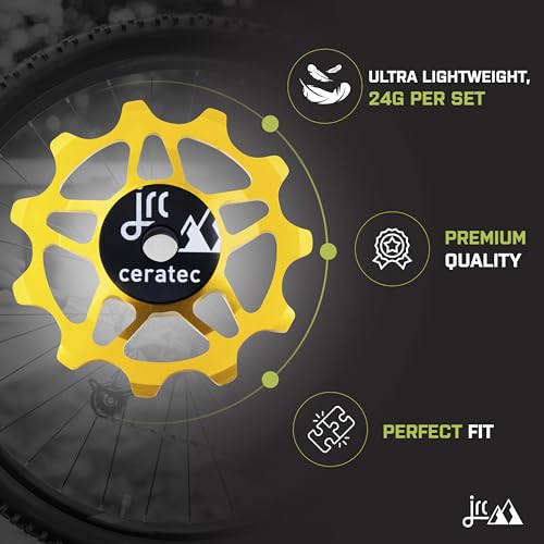 JRC Components Rodas de polia de cerâmica 11T | Compatível com Shimano 105 R7150 de 12 velocidades e