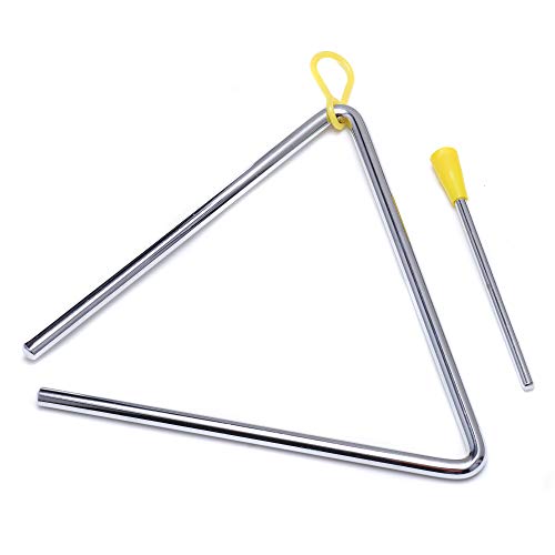 image for TDOCK 7 Inch Musical Steel Triangle Percussion Instrument With Striker