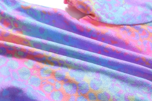 Image of Girls Swim Cover Up Kids Swimsuit Coverup Terry Zip-Up Beach Bathing Suit Wraps with Sunglasses