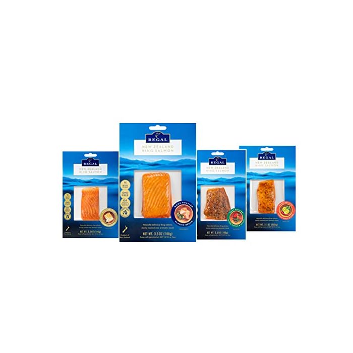 Buy PREMIUM Regal New Zealand King Salmon Wood Roasted New Zealand Smoked Salmon Variety Pack