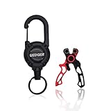 UEDGER Mini Fishing Braided Line Scissors - Fishing Tools Line Clippers Braided Fishing Line Cutters Fly Fishing Equipment Cut Braid, Mono and Fluoro Lines Clean and Smooth (Red)