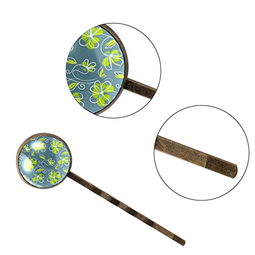 Barrettes à cheveux fleur verte pour vos coiffures bohèmes - 3
