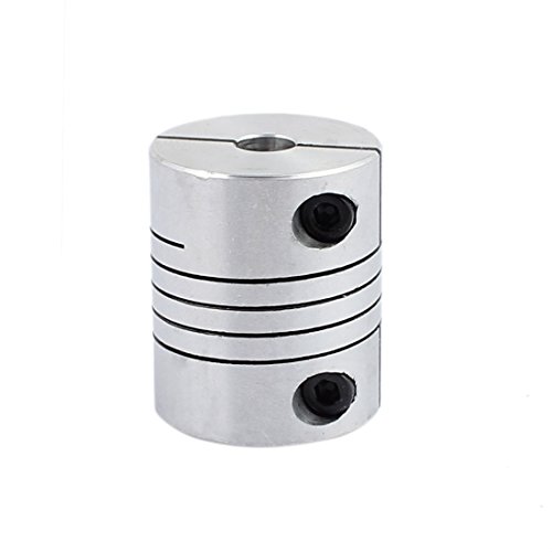 uxcell 6.35mm to 10mm Shaft Coupling 30mm Length 25mm Diameter Stepper Motor Coupler Aluminum Alloy Joint Connector for 3D Printer CNC Machine DIY Encoder