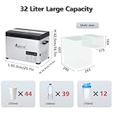 Alpicool CHS45 32L Car Fridge Freezer Portable Compressor Car Refrigerator 12/24V Electric Cooler for Camping, Road Trip, Picnic, Down to -20℃, Dual Temperature Control - Image 6