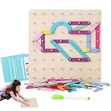 Casse-tête Alphabet en bois,Ensemble de construction de chiffres de lettres avec cartes de motifs - Ensemble de trieur de reconnaissance de couleur de forme de jouets éducatifs préscolaires Generic