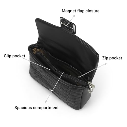 Image of Mochi Women Casual PU Soft Body Magnet closure Quilted Shoulder Bag