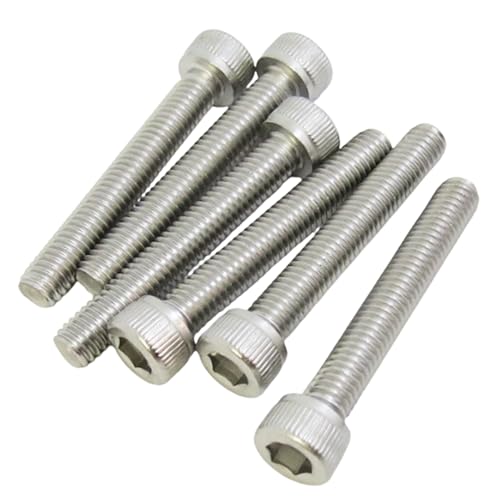 M6 六角穴付きボルト 304ステンレス 各サイズ M6x10mm M6x20mm M6x30mm M6x40mm M6x50mm M6x60mm M6x70mm M6x80mm M6x90mm M6x100mm M6x110mm M6x120mm M6x130mmM6x140mm M6x150mm DIN912 シルバートーン 6本入り (M６－４０ｍｍ ６本)