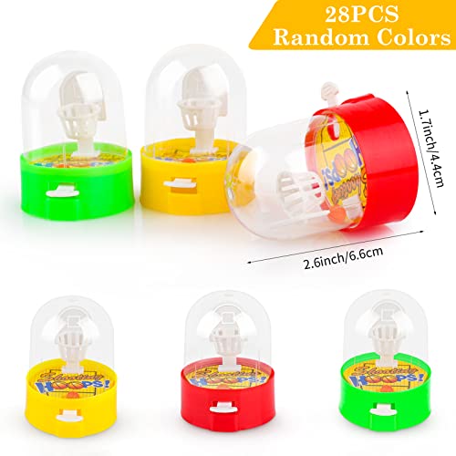 Atiloy Mini Basketball Games 28pcs Finger Basketball Shooting Games Basketball Party Favors for Kids 8-12 Desktop Table Basketball Hoop Fidget Game Space Birthday Party Decorations Supplies
