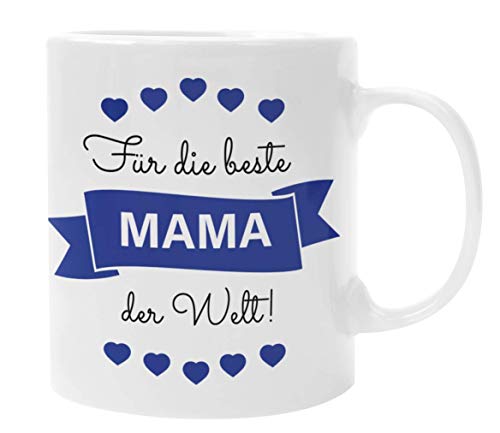Presentgaller – mammagåva – kopp mamma för den bästa mamman i världen (blå) – mamma presenter