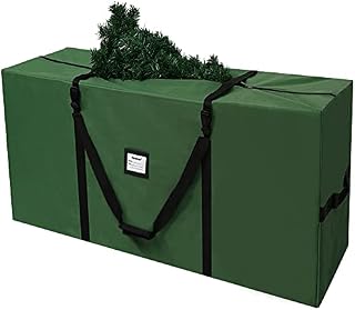 OurWarm Christmas Tree Storage Bag, 600D Oxford Christmas Tree Bag With Durable Handles, Dual Zipper & Card Slot, Fit Up to 9 FT Christmas Trees, Xmas Tree Bag Christmas Tree Bag 6Ft 7Ft 8Ft
