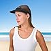 Sun Visors Hat Women Adjustable Wide Brim Black Sports Caps Men Outdoor Party Tennis Golf Running Beach Visor Hats (US, Numeric, 6 3/4, 7 1/2, Black)