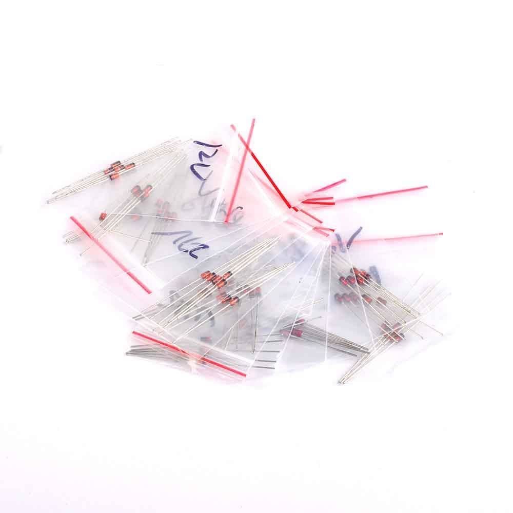 Diodo Zener 1W 14ValuesX10PCS = 140PCS Pacchetto di componenti elettronici Kit di diodi Zener Assortiti Resistenza di Ricambio