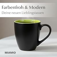 MIAMIO - Kaffeetassen Set 6er (350 ml) - Le Papillon Collection (Grün) – Ansicht 3