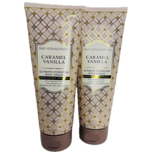 Bath & Body Works Caramel Vanilla Ultimate Hydration Body Cream 2-Pack | Buttery caramel, brown sugar, and whipped vanilla cream create a warm café-inspired fragrance - image 1