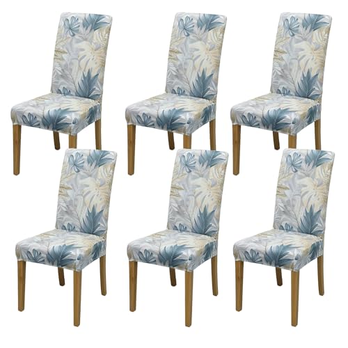 Dining Chair Covers,Dining Room Chair Cover Set of 4,Stretch Kitchen Chair Covers,Detachable Washable Chair Cover,Parsons Chair Slipcovers Protective,for Home,Restaurant,Banquet