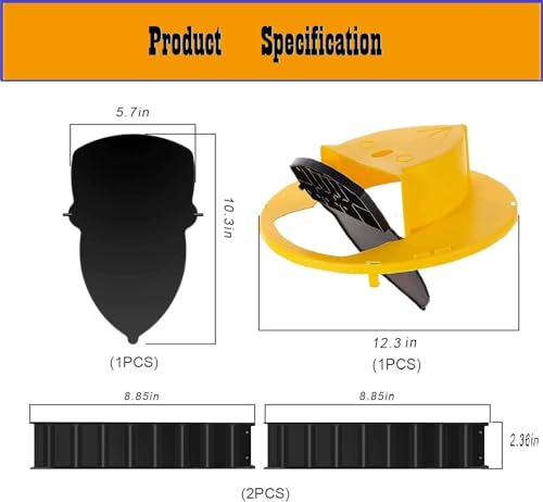 BSTMOME Mouse Trap Automatic Reset Flip and Slide - Bucket Mouse Traps,Indoor Outdoor Mouse Trap,Mouse Trap Bucket Lid, 5 Gallon Bucket Compatible (Yellow) - Image 2