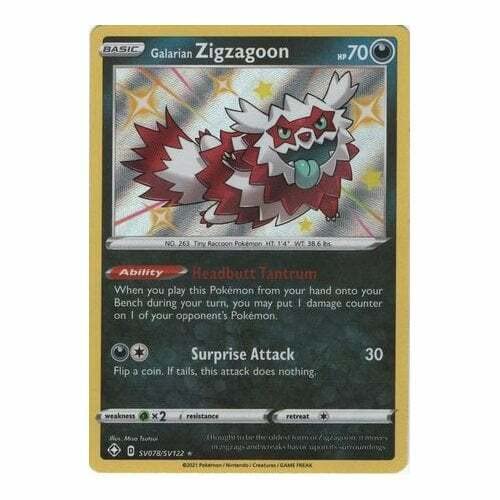 Pokemon Shining Fates SV078/SV122 Galarian Zigzagoon (Holo)