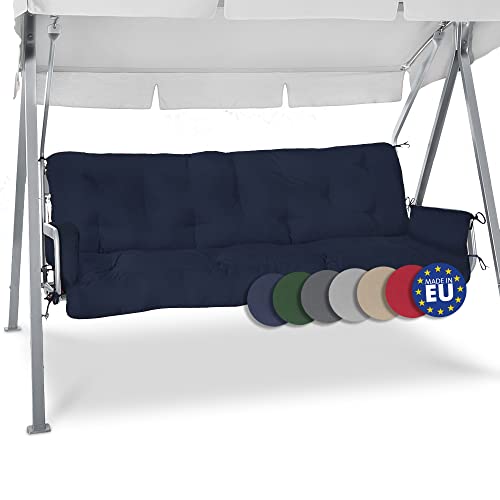 Beautissu Coussin pour Balancelle 180x50x8 cm Flair HS – Coussin de Jardin avec 2 Oreillers – Matelas pour Banc de Jardin, Rembourrage Flocons de Mousse -...