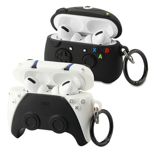 Image of [2Pack] Compatible Airpods Pro 3 Case(2025),Cute Gamepad Design Cases Soft Silicone Protective Cases for Apple AirPods Pro 3rd Generation Case,Airpod Pro 3 Cover with Keychain for Men /Boy