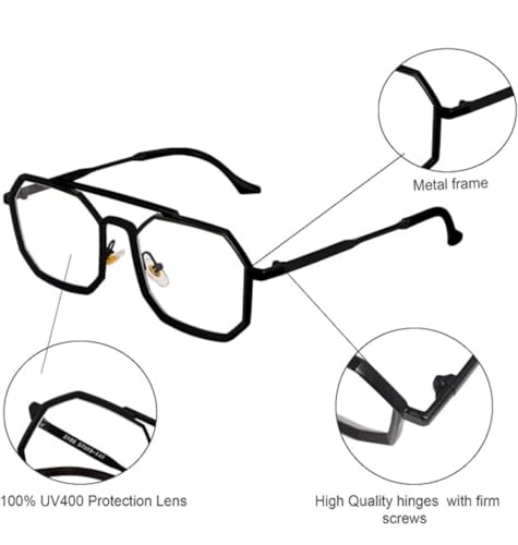 Image of IFLASH Vintage UV Protection Retro Square Metal Body Sunglasses For Men & Women