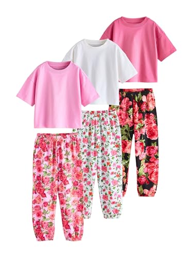 Pyjamas à fleurs fille lot de 3 Next en coton doux pour la nuit