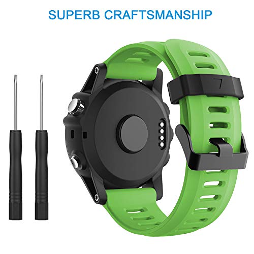 kitway for Garmin Fenix 3 Correa, Banda Fácil de Ajuste 26 mm Ancho Suave Silicona Correa de Reloj para Garmin Fenix 5X/Fenix 3/Fenix 3