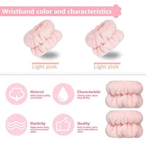Image of Wrist Bands for Washing Face, Arm Face Wash Wristbands, Wrist Towels Cuffs for Washing Face, Wrist Water Catcher, Microfiber Spa Skincare Sweat Wristbands for Women