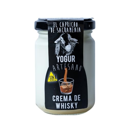 El Capricho de Sacramenia | Pack Crema de whisky | 20 Yogures Artesanos Leche Oveja preparado natural Crema whisky | Cremoso Natural Saludable | Preparados Gourmet | Sin Gluten | Sabor Único Original