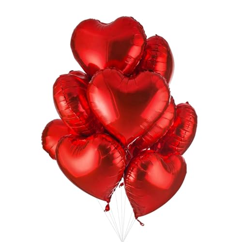 20 Ballon Coeur Rouge, 18 Pouces Ballons Rouge Saint Valentin, Ballon Coeur Helium, Décoration Romantique pour La Saint Valentin, pour la Fête, St Valentins, Anniversaire, Mariage, Fiançailles