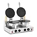 Produktbild Royal Catering RC_WMD_03 Doppel-Waffeleisen Rund 2x 1000 W 0-5 in Timer Waffelmaschine Waffelautomat