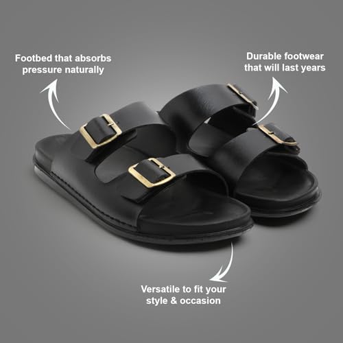 Image of DOCTOR HEALTH SUPER SOFT Men's Ultra Comfort Slippers | Trendy Cushioned Design with Breathable Mesh | Dual-Density PU Sole | Anti-Slip Grip & Adjustable Strap for Everyday Wear