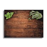 Werbeagentur Finkbeiner Tischset 50 Blatt - DIN A3 - Papier - Holzoptik - Blockleimung Perfekter Look für Feste und Grillparty - Kräuter