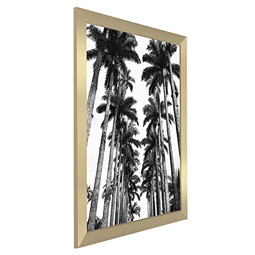 Americanflat 22x28 Poster Frame with Polished Plexiglass - Gold Picture Frame - Wide Photo Frames Made of Engineered Wood for Vertical or Horizontal Wall Display - Epic Collection - Gold
