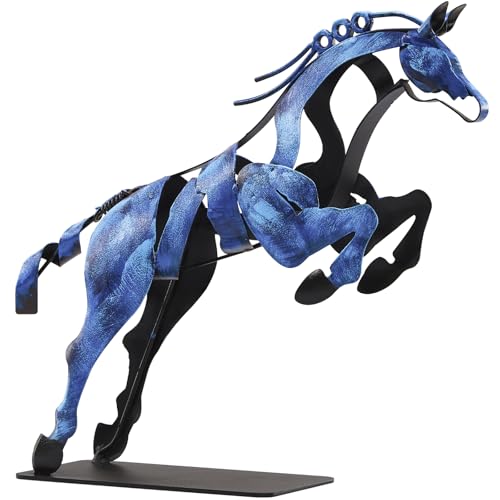 SunBlogs Art Horse Statue, Unique Metal Art Handmade Sculpture for