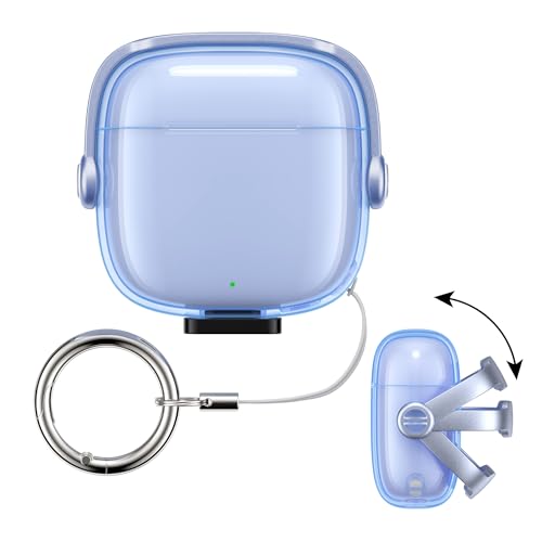 kwmobile Cover per Huawei FreeBuds SE2 / SE3 Case - Custodia per Huawei FreeBuds SE2 / SE3 - Cuffie In Ear - Protezione Auricolari Completa - blu chiaro/trasparente