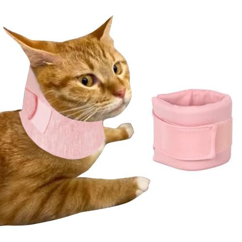 Cat Neck Brace Cover - Adjustable Elizabethan Collar for Post-Surgery Recovery, Anti-Lick Wound, Protective Cervical Cone for Small Medium Large Dogs Cats (Neck Girth 4.7-9.8" Depth2.8