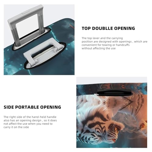 Luggage Cover Protector Suitcase Cover - High Elasticity Blue Dragon and White Tiger Suitcase Cover for Luggage2