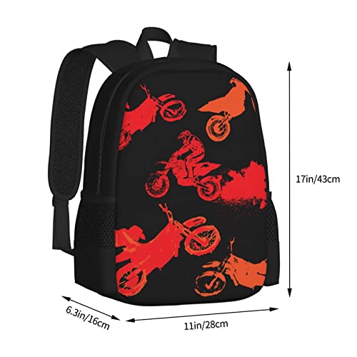 ALIFAFA Mochila escolar de motocross esportiva, motocicleta, veículo escolar, mochila de ombro, moch