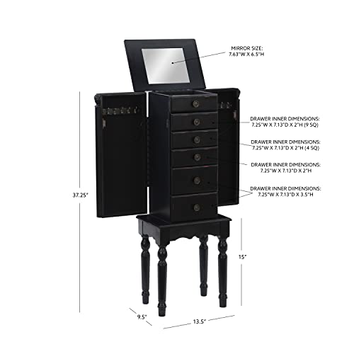 Powell Ebony Jewelry Armoire #TOP1