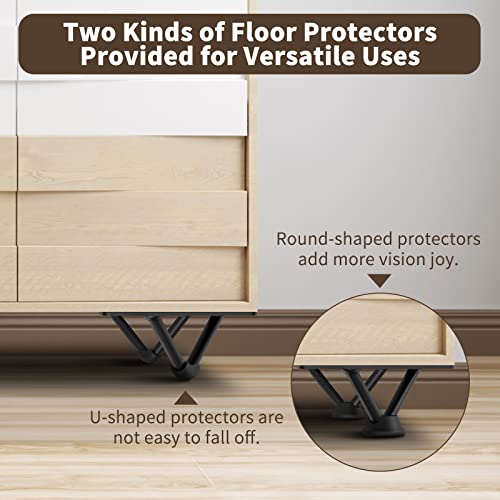Funtopia Legs For Furniture Set Of 4, 2 Inch Short Heavy Duty Black Metal Hairpin Legs (800Lbs) For Sofa, Dresser, Night Stands, Cabinet, Tv Cabinets, Shoe Cabinets With Rubber Floor Protectors #TOP5